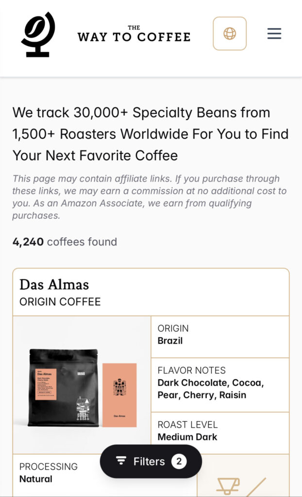 bean discovery engine mobile